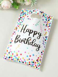 50pcs Colorful Polka Dot Gift Bags, Happy Birthday Tote Bags, Baby Shower Party Favor Bags, Gender Reveal Party Tabletop Decor, Birthday Party Goodie Bags, Happy Birthday Decorations, Welcome Baby Girl Party Supplies, New Born Boy Party Favor Packaging, First Tooth Theme Party Decorations, Boutique Shopping Bags, Room Decor, Home Decor, Birthday Gifts, Party Favors - Colorful Dot Birthday - View 6