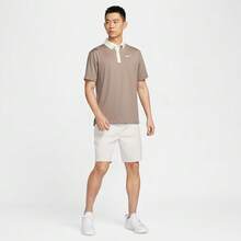 Nike 男士 AS M NK DF TOUR CONTRAST POLO 针织翻领短袖 Polo 衫 TFZ7502-233 - 棕色 - 查看 6
