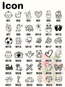 1pc Customizable Name Stamp + 100pcs Stickers, Personalized Name Stamp For Clothing, Signature Stamp, Cartoon Animal Stamp, Customizable, Birthday Gift, Crocodile/Rabbit/Bear, Cute, Reusable, Envelopes, Invitations, Teachers, Family Gifts - Style a - View 4