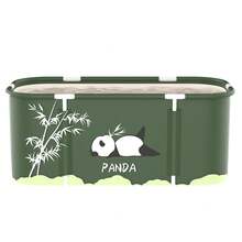 Portable Foldable Bathtub For Adults, Large Soaking Tub For Couples, 6-Layer Heat Retention, Complete With Drain Hose & Storage Bag - Green - View 8