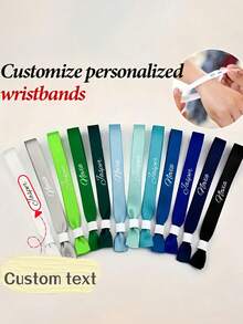 [Personalizado] Pulseras para fiestas personalizadas, pulseras de cinta desechables, pulseras de registro de eventos, personalizadas, adecuadas para eventos, cumpleaños, bodas, reuniones grupales, festivales de música y conciertos, que agregan un ambiente festivo a los conciertos de música y celebraciones - Multicolor - Ver 2
