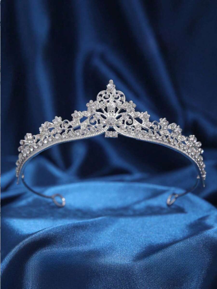 1个镶钻迷你皇冠发箍，适合派对、生日、婚礼等场合。 - 銀色 - 查看 1