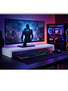 Elevated Monitor Stand For Gaming And Home Office - trắng - Xem 2