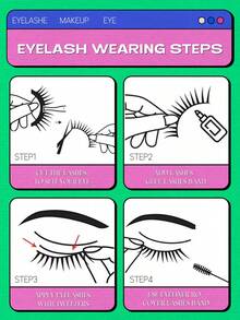 Lasvirey 5 perechi gene false cu aspect natural, gene subțiri transparente, bandă completă, gene scurte tip ochi de pisică, gene false moi și subțiri, gene false cu volum încrucișat, pentru antiperspirant, purtare zilnică - Vizualizare 7