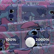 Disney 卡通人物印花法兰绒毯 - 柔软舒适，适合户外、旅行、露营、沙发、床上用品 - 现代可爱卡通简约印花，四季皆宜的舒适床上用品，用途广泛 - 多色 - 查看 11