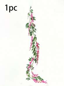 1条71英寸人造紫藤花藤，人造植物，人造花卉，带绿叶的仿真悬挂花环，适用于婚礼拱门、周年庆典、桌面装饰、中心摆件、拱门背景、新娘送礼会、生日派对、家居、花园、墙面装饰、母亲节装饰、拍照道具 - 彩色 - 查看 11