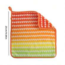 5-Piece/10 Pack Soft Rainbow Ultra-Fine Fiber Cleaning Cloth, Absorbent And Non Greasy Kitchen Dishwashing Cloth, No Shedding, Suitable For Household Cleaning, Suitable For Kitchens, Bathrooms, And Cars - Rainbow Edging - View 4