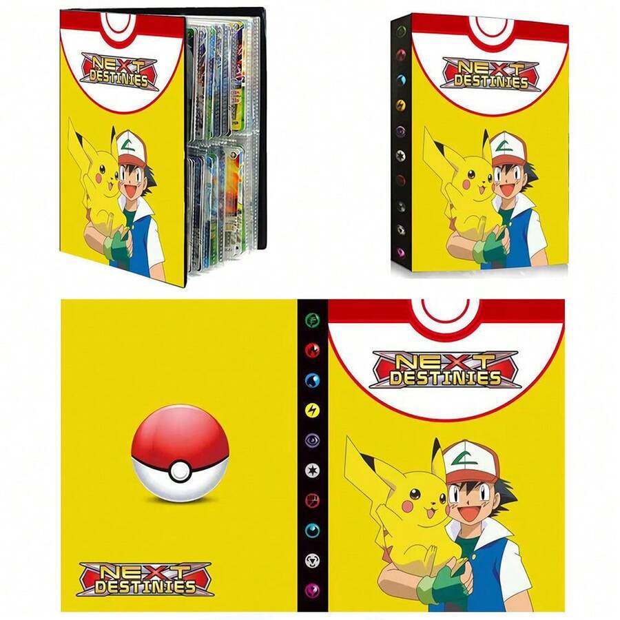 Card Protector Album, Multiple Styles, High-Definition Transparent Non-Stick Film, Game Card Collection Dust-Proof & Wear-Resistant Thick Card Sleeves - Pokémon - Authentic - View 1