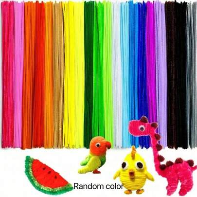 200 piezas de limpiapipas de colores brillantes, aptos para manualidades y artesanías DIY - Limpiapipas multicolor vibrantes, excelentes para proyectos de manualidades para niños, actividades en el aula y decoraciones creativas (colores aleatorios)