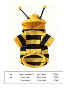 Áo nỉ in hình ong kẻ sọc, áo nỉ ấm áp hình ong dễ thương cho mùa xuân và mùa thu, đồ dùng cho thú cưng thỏ, đồ dùng cho thú cưng thỏ ngày Valentine - Nhiều màu - Xem 10