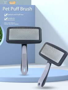 1pc Pet Grooming Set - Dog Deshedding Brush, Removes Loose Hair And Undercoat! Pet Brush, Cat Brush, Dog Dematting Brush, Pet Deshedding Tool, Cat Deshedding Brush - Purple - View 5