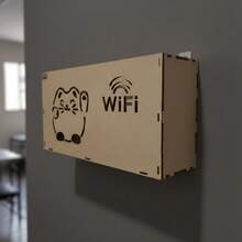 Porta Modem/Roteador de Parede em MDF Cru - 1 unidade - Visão 1