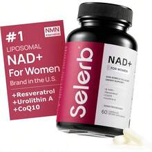 NAD+ Supplement For Women - NMN Alternative With β-NAD+, Trans-Resveratrol, CoQ10, D-Ribose - Promotes Cellular Renewal, Energy, And Radiant Skin Health - 60 Capsules Advanced - 60 Capsules - 查看 8