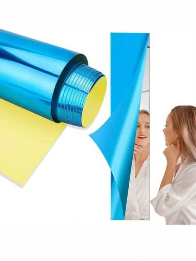 1 rollo de pegatina de espejo autoadhesiva para pared - a prueba de roturas, lavable, adecuada para vidrio, cerámica, puertas de gabinete y superficies lisas - estilo decorativo moderno, diseño de varias piezas, decoración del hogar creativa, decoración de pared con espejo, 1 rollo de pegatina de espejo autoadhesiva para pared - a prueba de roturas, lavable, adecuada para vidrio, cerámica, espejo acrílico de longitud completa - a prueba de roturas, suave, espejo de pared montado sin vidrio adecuado para uso doméstico, ligero, duradero, instalación indolora, sin dañar las paredes, pegatina de espejo acrílico autoadhesivo moderno, pegatina de espejo cuadrado autoadhesiva y removible, diseño de espejo flexible de plástico sin marco para decoración del hogar