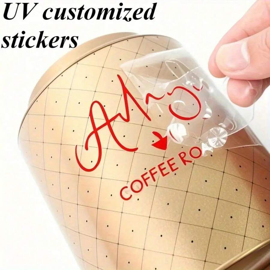5.08cm Customized Transparent Stickers, Transparent Stickers, Thank You Stickers, Transparent Wedding Stickers, Personalized Wedding Stickers, Glass, Photography - Multicolor - View 1