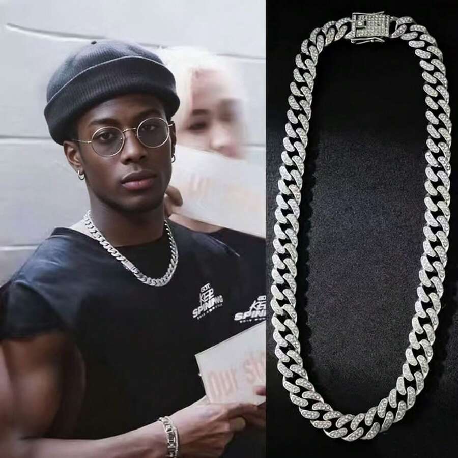 一条镶满钻石的链，适合日常佩戴、派对、演出等场合，提升男女整体时尚造型。 - 鏈條 - 查看 1