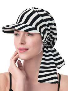 1件欧美新款花卉头巾帽，花卉头巾帽，穆斯林长尾头巾帽 - 彩色 - 查看 14