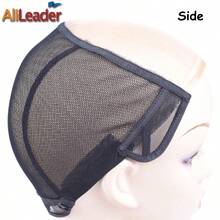 AliLeader S/M/L 号单丝网假发帽，用于制作假发，编织帽，带可调节前绑带，超亲肤系统，边缘弹力鱼网网布 - 查看 7