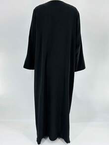 New Arrival Ramadan Abaya Dress, Fashionable Long Robe For Ramadan - Black - View 5