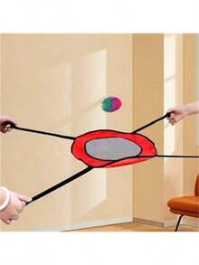 1pc Dual-Player Toss Ball Sensory Integration Training Equipment, Bouncy Hoop, Outdoor Use - Multicolor - View 2