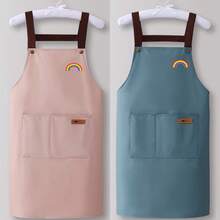 1 pieza Delantal protector para el hogar, la cocina y el comedor, impermeable, resistente al aceite y a la suciedad, adecuado para cafetería, restaurante y uso doméstico, de alta calidad (puede haber una ligera diferencia de color debido a la iluminación y a la variación de lote, pero la calidad del producto permanece sin cambios) - Multicolor - Ver 1