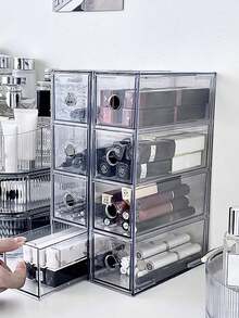1 hộp đựng đồ dùng văn phòng bằng acrylic dung tích lớn, có thể sử dụng theo chiều ngang và chiều dọc, dùng để đựng bút, kính áp tròng, đồ dùng học tập, bút dạ, văn phòng phẩm và kính mắt. - Trong sáng - Xem 8