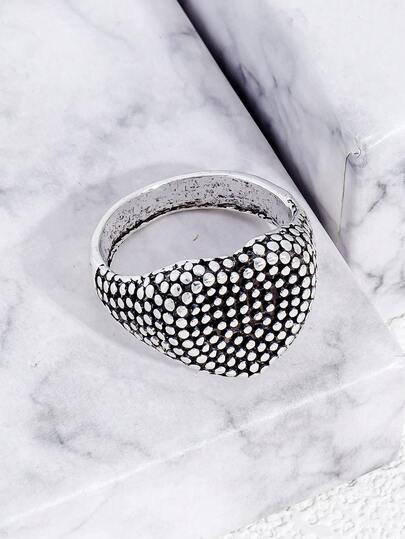 1pc Vintage Gothic Heart Shaped Ring For Men