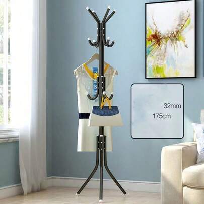 1 Piece 9-Hook/12-Hook Simple Clothing Rack, Lightweight Coat Rack - Made Of High-Quality Plastic, Suitable For Indoor, Balcony, Entrance Hall And Other Places To Decorate And Hang Light Small Items. It Is An Easy-To-Hang Coat Rack/Clothing Rack For Light Small Clothes, Hats, Bags, Etc. Seasonal Gift.