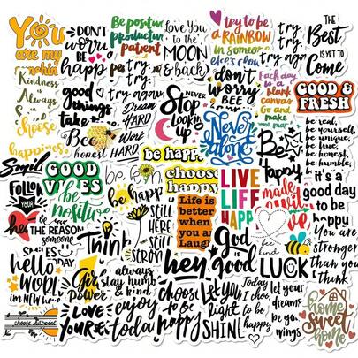25 piezas Pequeños adhesivos con texto motivacional en inglés de 4 cm, calcomanías de graffiti para refrigerador, decoración de teléfono