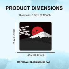 Glass Mouse Pad, Japanese Mountain & Cherry Blossom Series, Smooth Glass Surface, Enhanced Precision & Speed, Stain-Resistant & Easy To Clean, Dual-Use Hard Mouse Pad For Gaming & Office - View 12