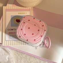 Pink Cherry Hanging Ring Suitable For AirPods Pro 3 Earphone Case, Pro 2 Protective Case, Bluetooth Wireless 4th/3rd Generation Stereoscopic Butterfly - Pink - View 4