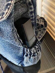 Backpack Set | Retro Blue*Navy Blue*Charcoal Black, Presenting A Complete Travel Aesthetic With Drawstring Design, Unlocking Absolute Visual Sovereignty In Daily Wear - Multicolor - View 12