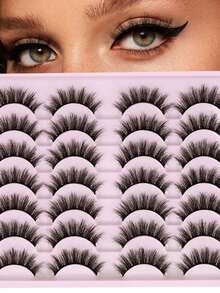 14 Pairs False Eyelashes - Innovative 3D Curled Edge Design, Creates Fluffy Voluminous Lash Look, Easily Achieve Bright, Awake Natural Big Eyes - View 7