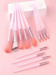 33pcs Makeup Brush Set (With Drawstring Storage Bag), Including Powder Puff, Makeup Sponge, Blush Brush, Foundation Brush, Eyeshadow Brush, Contour Brush, Eyeshadow Brush, Soft Hair Brush, Blush Brush, Professional Makeup Brush Set, Women Makeup Brush Set, Face Washing Brush Set, Brush Kit, Makeup Brush Combo - Pink - View 10