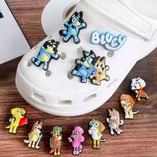 1set/12pcs Colorful And Fun Charms Featuring Bluey, Bingo, And Friends, Perfect For Room Decor, Ideal For DIY Projects, Creative Personalization, And Unique Gift Ideas For Bluey Fans,The Perfect Party Favors(Random Style) - Multicolor - View 1