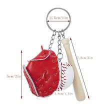 Juego de regalo de llavero de béisbol personalizado, llavero de bate y guante de béisbol (adecuado para hombres, adolescentes), regalos para entusiastas de los deportes, regalo ideal para él - Llavero de béisbol multicolor - Ver 8