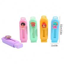 1/2/3/4/5pcs Cartoon K-POP Girl Group Retractable Erasers, Creative Stationery, Low Crumb Easy Erase, Extendable Erasers, Back To School Student Supplies - Sets - View 3