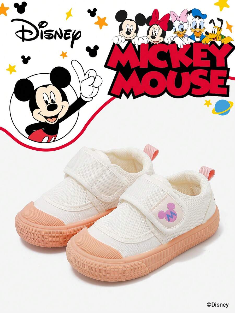 Disney Authorized Collaboration With  | A Pair Of  Children's Sneakers, Suitable For Daily, Festival, Sports, And Outdoor Wear. It Fits The Foot Comfortably, Is Anti-Slip, Wear-Resistant, And Breathable (Boys' Sneakers, Boys' Board Shoes, Children's Sneakers, Girls' Sneakers, Girls' Board Shoes) - Pink - View 1