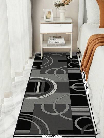 1pc Printed Carpet Runner, Absorbent Soft Easy Clean Kitchen Rug, Faux Wool Anti-Dirty Kitchen Mat, Indoor Outdoor Entrance Bedroom Home Decor Carpet, Living Room Bedroom Laundry Room Washable Carpet, Multi-Color Options