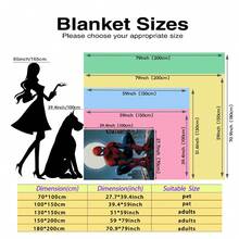 Chăn nỉ chủ đề Người Nhện của Marvel, với hình ảnh bộ trang phục siêu anh hùng màu đỏ và xanh kinh điển, ấm áp và mềm mại, thích hợp cho ghế sofa, giấc ngủ trưa, trang trí giường và nhiều hơn nữa. - Màu xanh hải quân - Xem 7