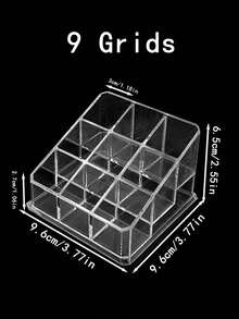 9/18 Slot Acrylic Cosmetic Organizer, Suitable For Lipstick, Perfume And Nail Polish - Transparent Cosmetic Display Rack, Perfect For Salon, Spa And Home Vanity Storage, Decorative Storage, Grid Design Shelf, Suitable For Holiday Beach, Bathroom Storage, Bedroom Storage, Large Capacity - One Size Fits All - View 11