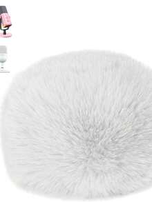 蓝色 Ye Ti 防喷罩 - 麦克风罩，毛绒防风罩，麦克风防风屏，适用于 SoloCast | Ye Ti | Nano | Fifine AM8 | Seiren / V3 Mini 等 USB 麦克风，白色 - 均碼 - 查看 11