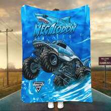 1PC 3D Monster Jam Monster Truck Cartoon Blanket, Edgy Gift For Motorsports Fans, Themed Man Cave Decor, Retro Sci-Fi Party Accent & Race Day Souvenir,Soft Throw Blanket For Home Bedroom Bed Sofa Picnic Travel Office Cover Blanket, Multiple Sizes 50x60 To 60x80 Inches - Multicolour 19 - 查看 11