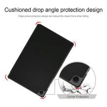 适用于三星 Galaxy Tab A9+ 11 英寸平板电脑的保护套，A9 Plus 三折叠支架翻盖保护套 - 黑色 - 查看 2