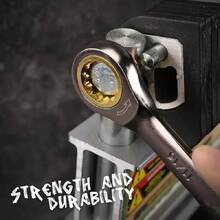 12pcs Metric Ratchet Wrench Set, 8-19mm Ratchet Combination Wrench With Organizer, 72 Teeth Chrome Vanadium Steel - Adjustable Head Ratchet Wrench - View 2