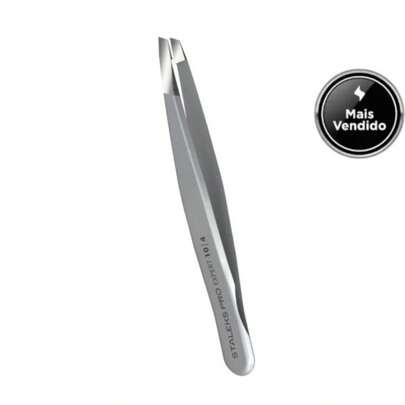 Pinça de Sobrancelha Staleks Pro Expert 10 TE-10-4 Chanfrada Estreita Aço Inox AISI 420