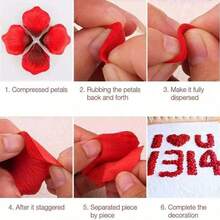 500pcs Artificial Red Rose Petals,Romantic Handmade Flowers,Suitable For Wedding Party Room Layout Home Decoration,Birthday Decoration,Table Centerpieces,Bedroom Decoration,Room Decoration,Bathroom Decoration,Valentine's Day Gift,Graduation Decoration - 紅色 - 查看 4