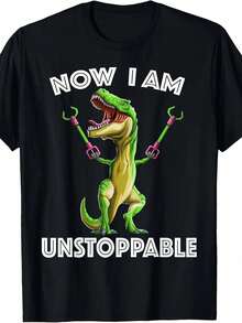 Ahora Soy Inparable: Camiseta Divertida de Tiranosaurio Rex, Regalo de Dinosaurio - Negro - Ver 1