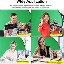 Foldable Photography Studio Backdrop Stand With Green Screen - Portable And Lightweight Background Suitable For Live Streaming, Gaming, Video Conferencing, Home Office And Holiday Gifts (Halloween/Christmas) - one-size - View 2