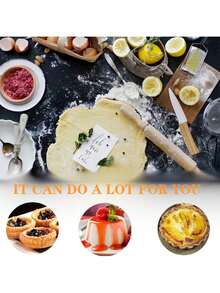 12个装不粘迷你蛋挞模具，顶部直径2.6英寸，底部直径1.65英寸，高度0.9英寸，碳钢材质，可重复使用烘焙工具 - 彩色 - 查看 6